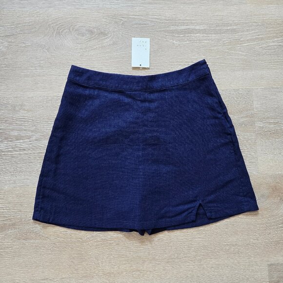 a new day Pants - Women's High-Rise Skort - A New Day Navy Linen Rayon Blend Size 2 New With Tags